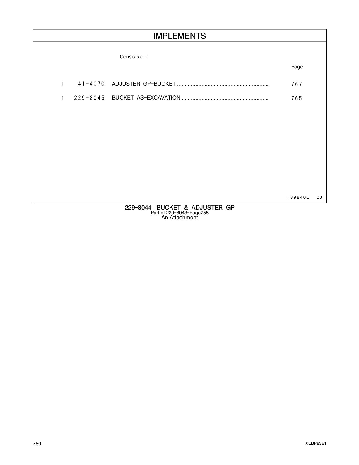 229-8045 BUCKET AS-EXCAVATION CAT parts manual diagram