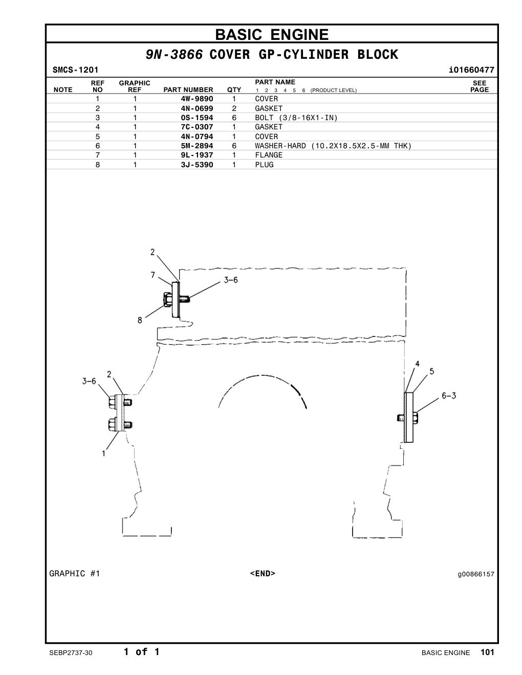 9L-1937 FLANGE CAT parts manual diagram
