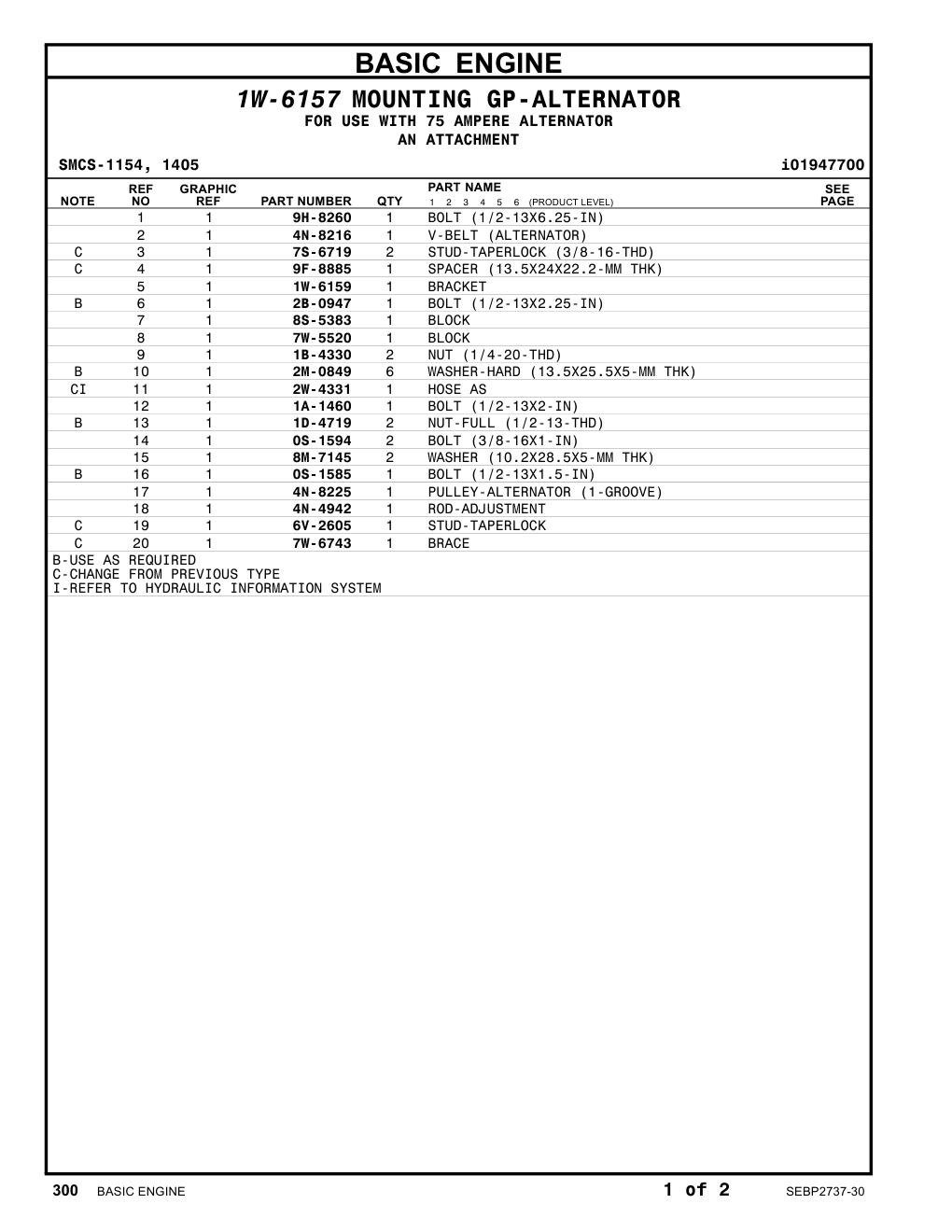 4N-8225 PULLEY-ALTERNATOR CAT parts manual diagram