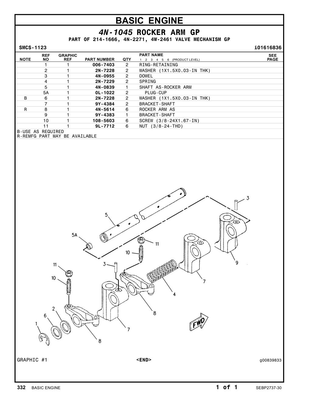 9L-7712 NUT (3/8-24-THD) CAT parts manual diagram