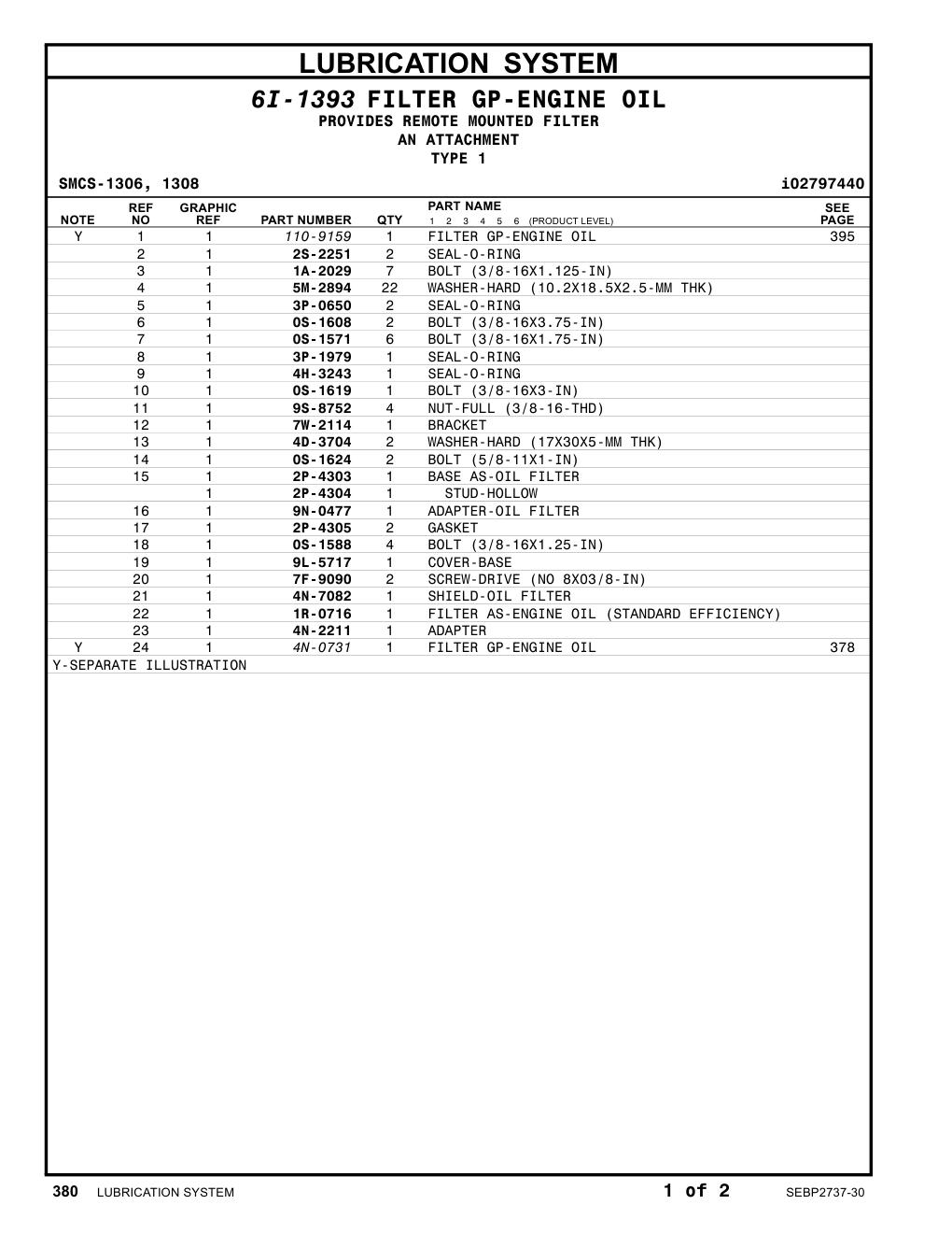 9N-0477 ADAPTER-OIL FILTER CAT parts manual diagram