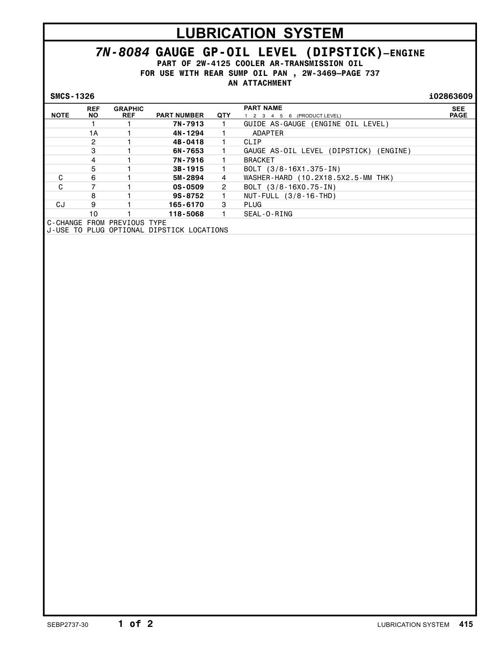 7N-7916 BRACKET CAT parts manual diagram