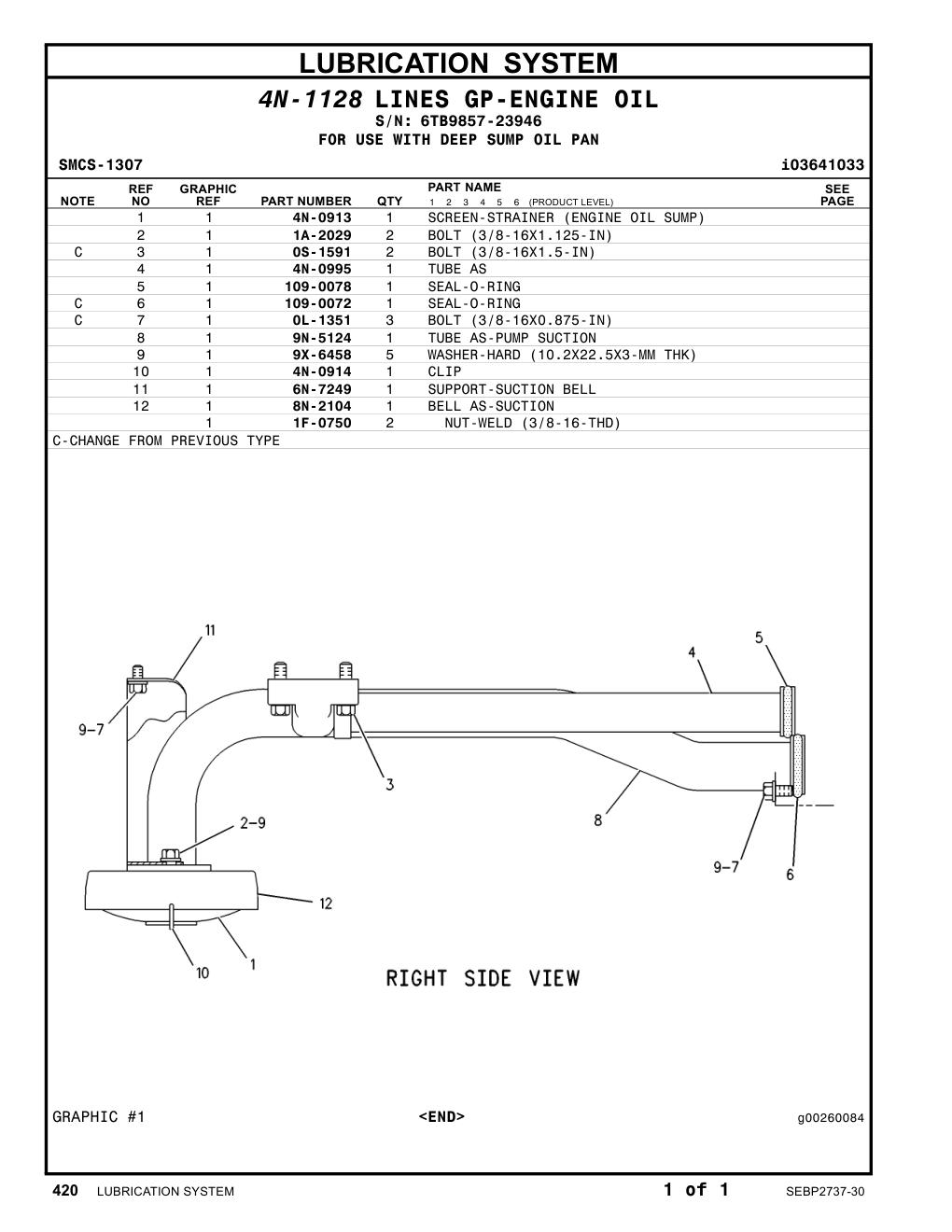 8N-2104 BELL AS-SUCTION · S/N 6TB9857-23946 CAT parts manual diagram