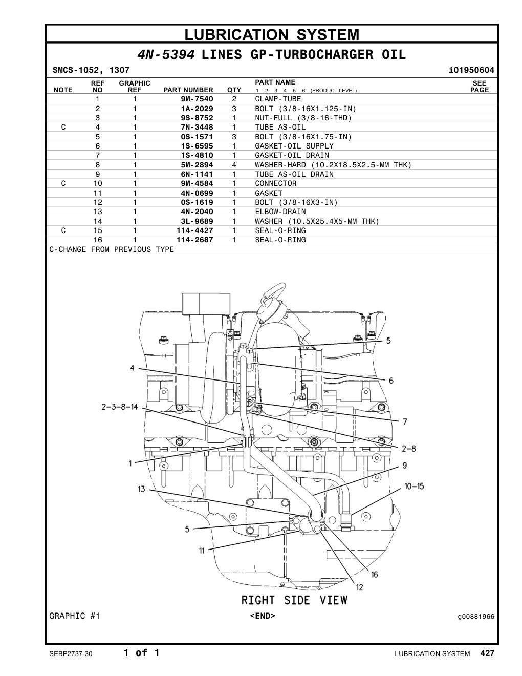 9M-7540 CLAMP-TUBE CAT parts manual diagram