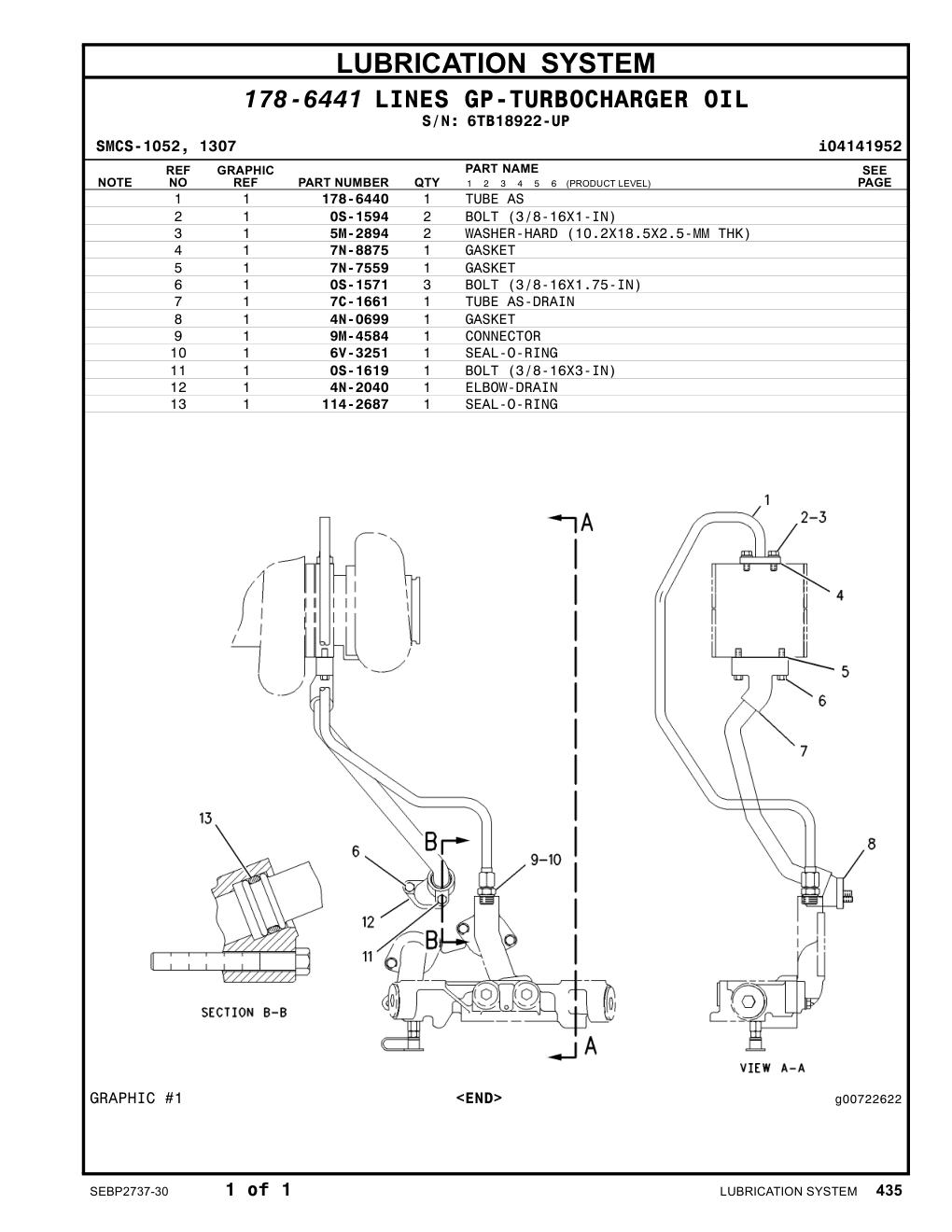 7N-8875 GASKET · S/N 6TB18922-UP CAT parts manual diagram