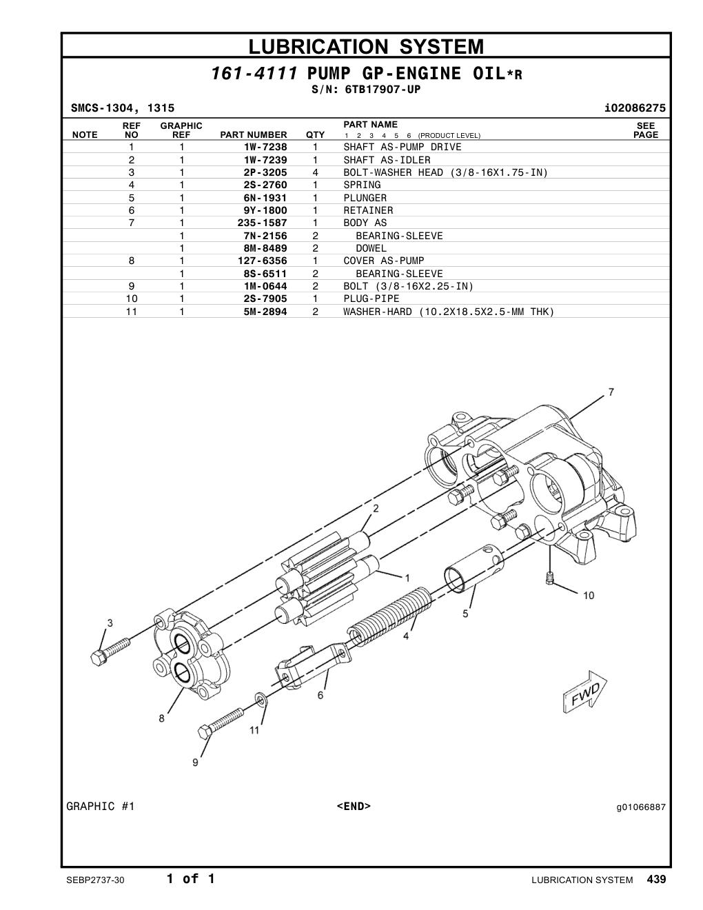 9Y-1800 RETAINER · S/N 6TB17907-UP CAT parts manual diagram