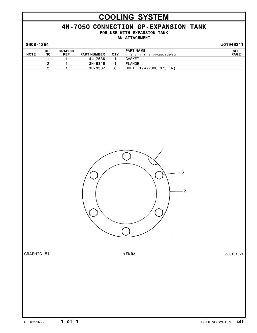 2N-9345 FLANGE CAT parts manual diagram