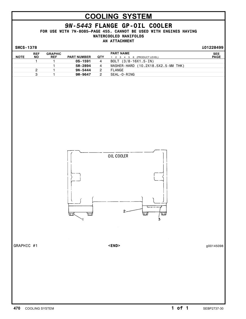 9N-5444 FLANGE CAT parts manual diagram