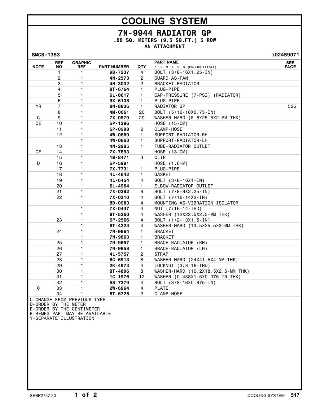 9X-6138 PLUG-PIPE CAT parts manual diagram