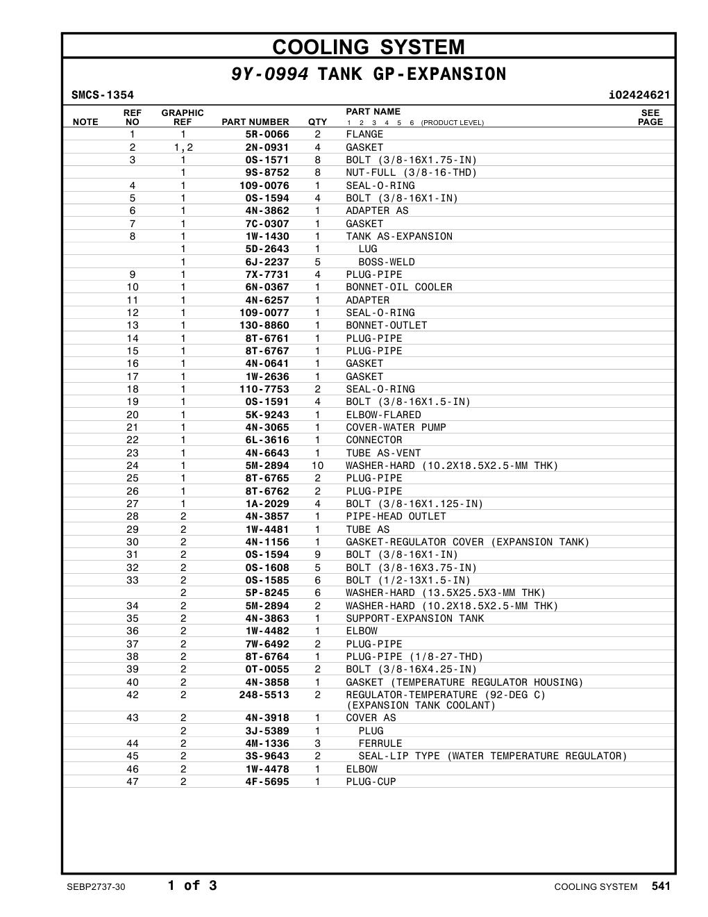 130-8860 BONNET-OUTLET CAT parts manual diagram