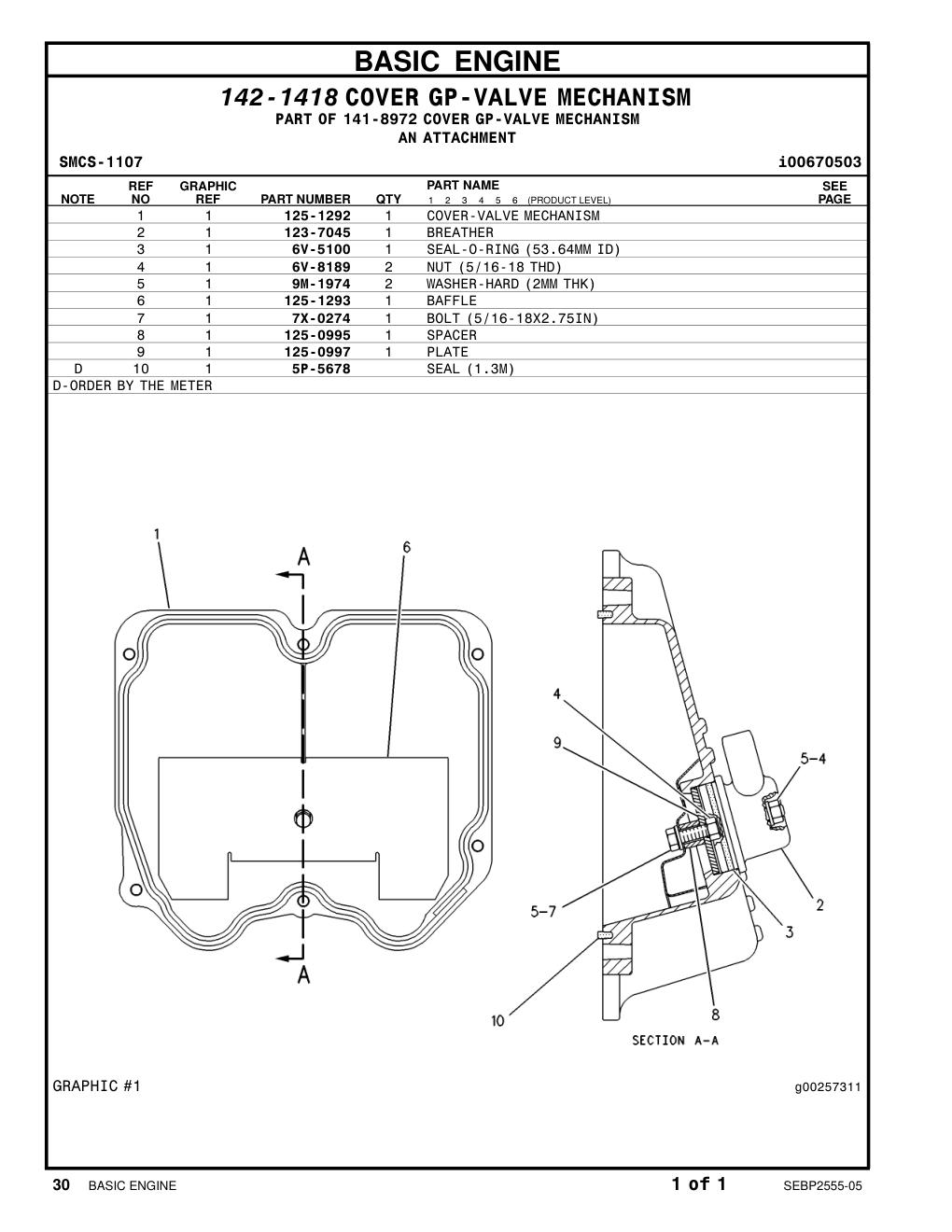 123-7045 BREATHER CAT parts manual diagram