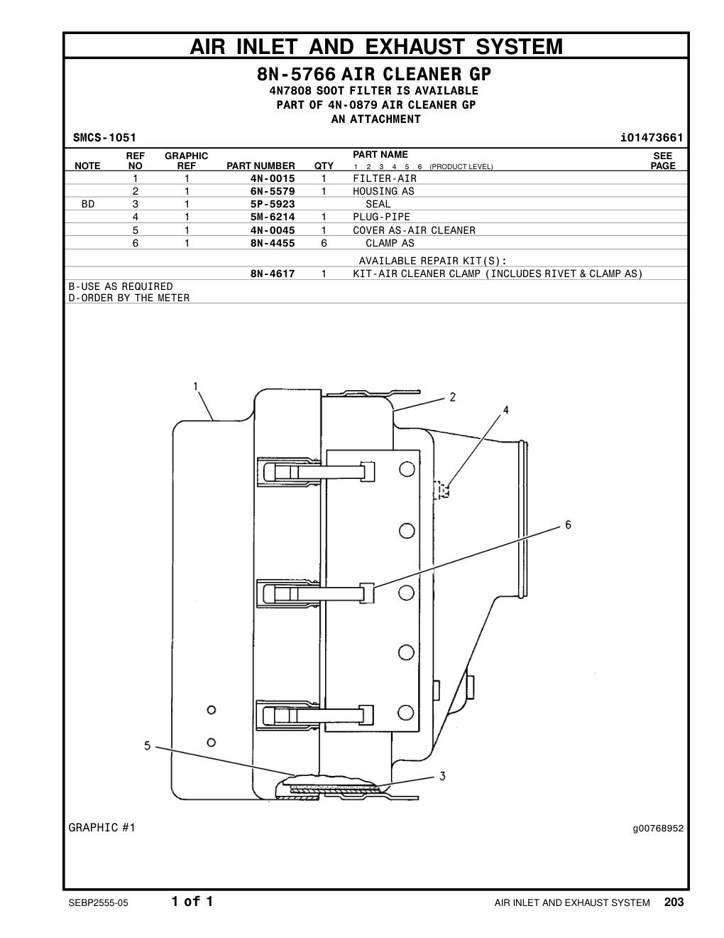 8N-4455 CLAMP AS CAT parts manual diagram