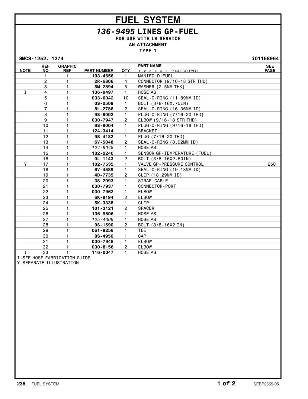 136-9506 HOSE AS CAT parts manual diagram