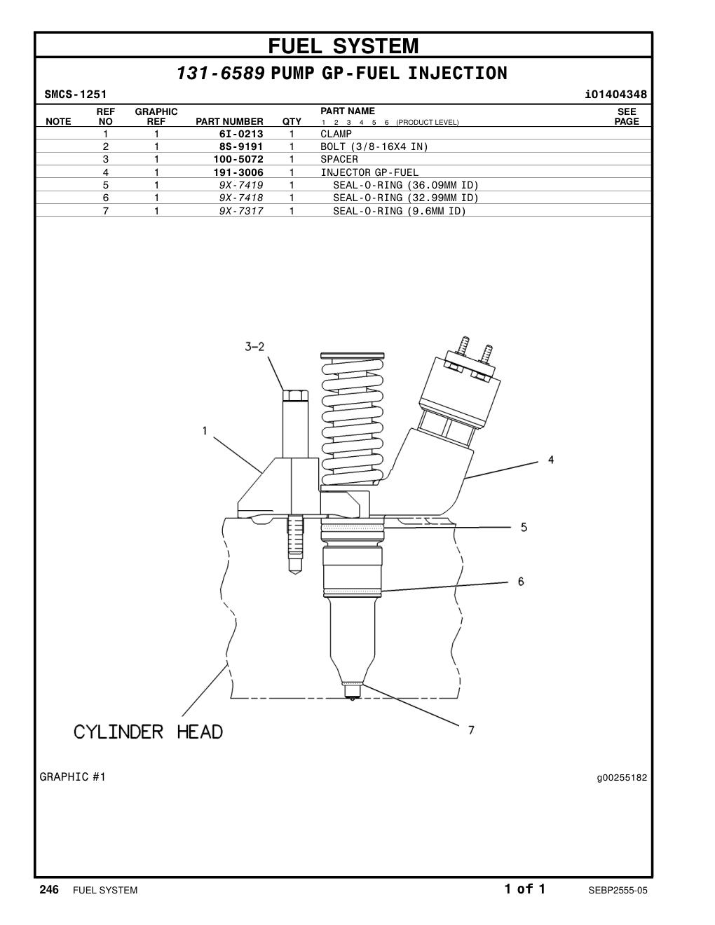 9X-7317 SEAL-O-RING CAT parts manual diagram