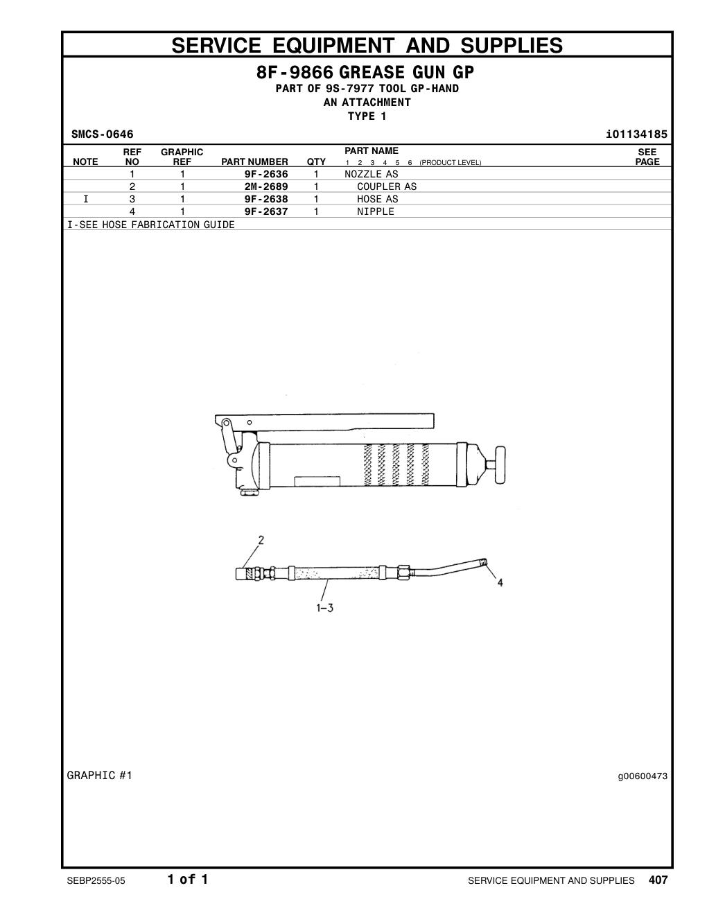 9F-2637 NIPPLE CAT parts manual diagram