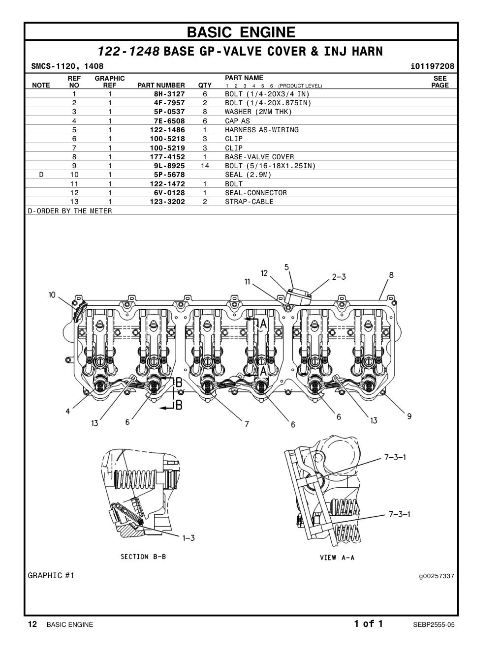 177-4152 BASE-VALVE COVER CAT parts manual diagram