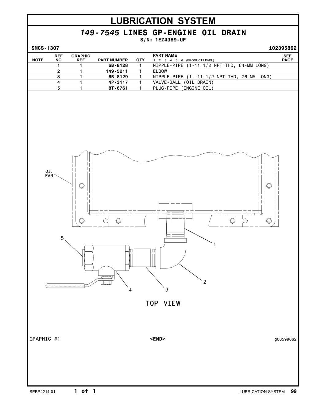 149-5211 ELBOW · S/N 1EZ4389-UP CAT parts manual diagram