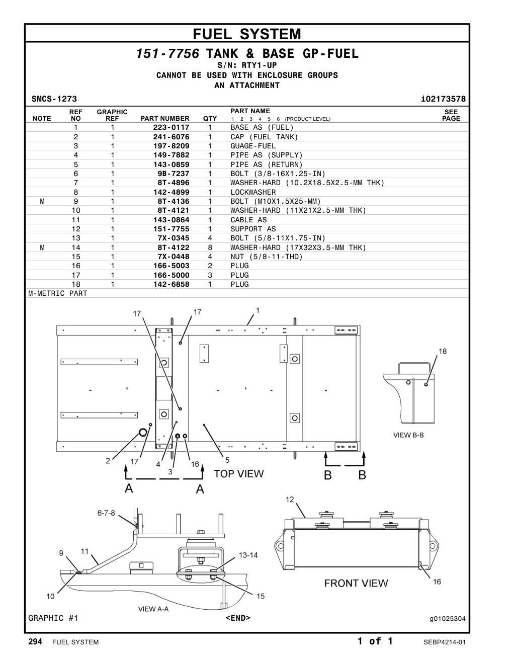 149-7882 PIPE AS (SUPPLY) · S/N RTY1-UP CAT parts manual diagram