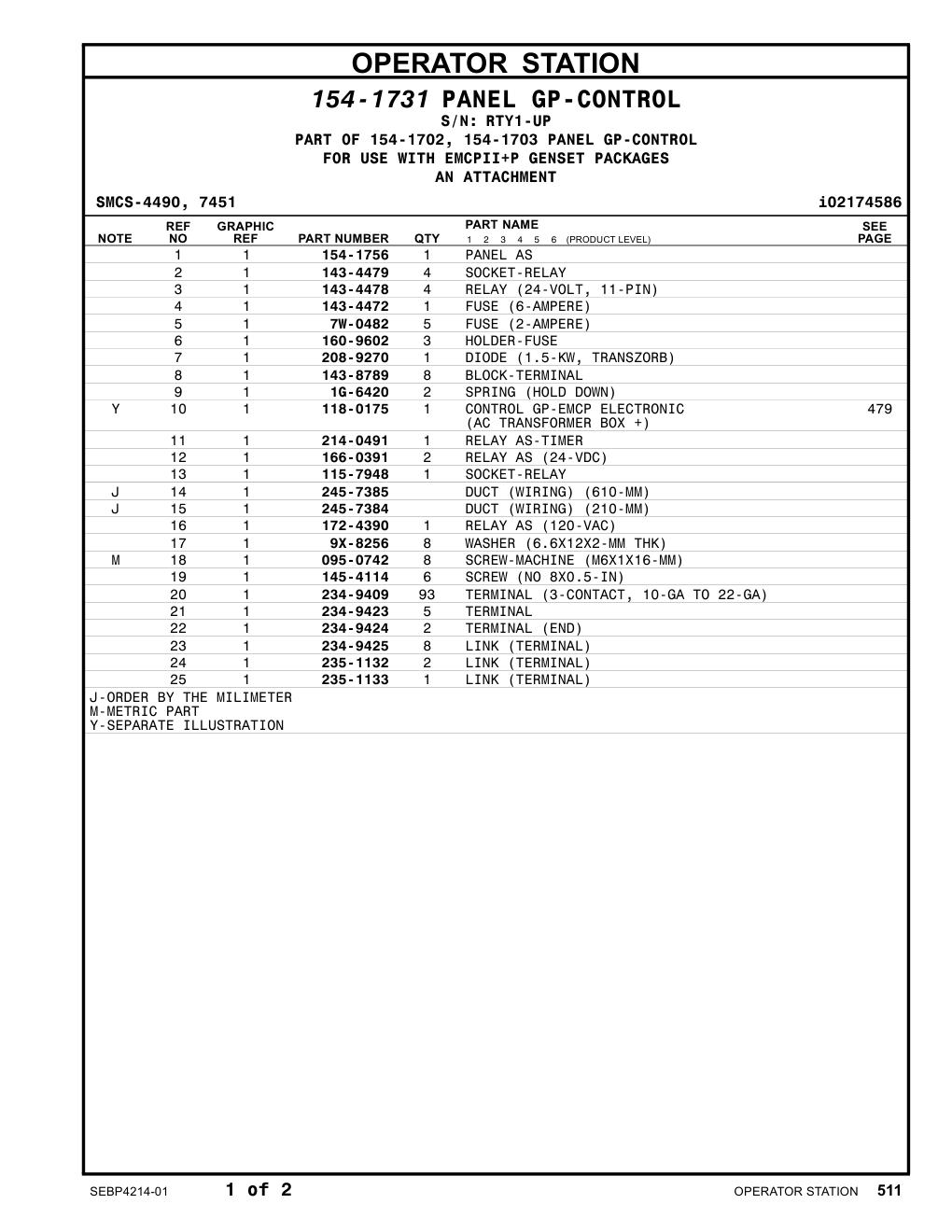 235-1132 LINK (TERMINAL) · S/N RTY1-UP CAT parts manual diagram