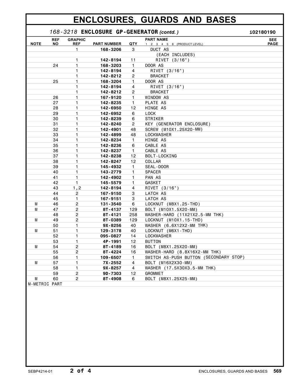 168-3206 DUCT AS CAT parts manual diagram
