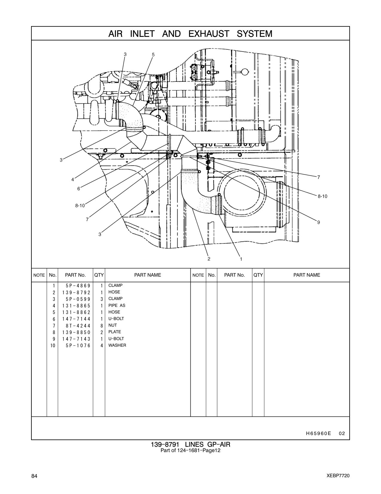 131-8862 HOSE CAT parts manual diagram