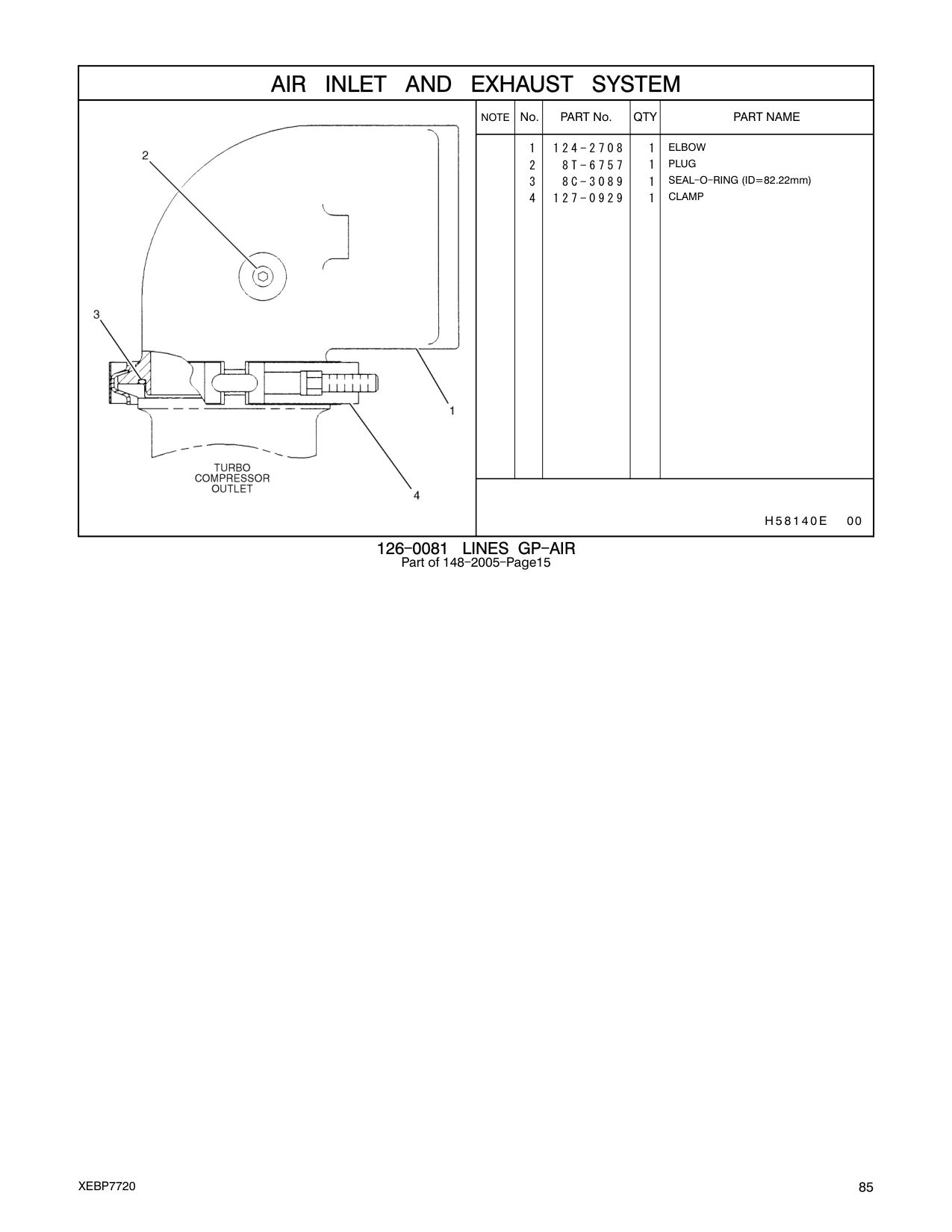 127-0929 CLAMP CAT parts manual diagram