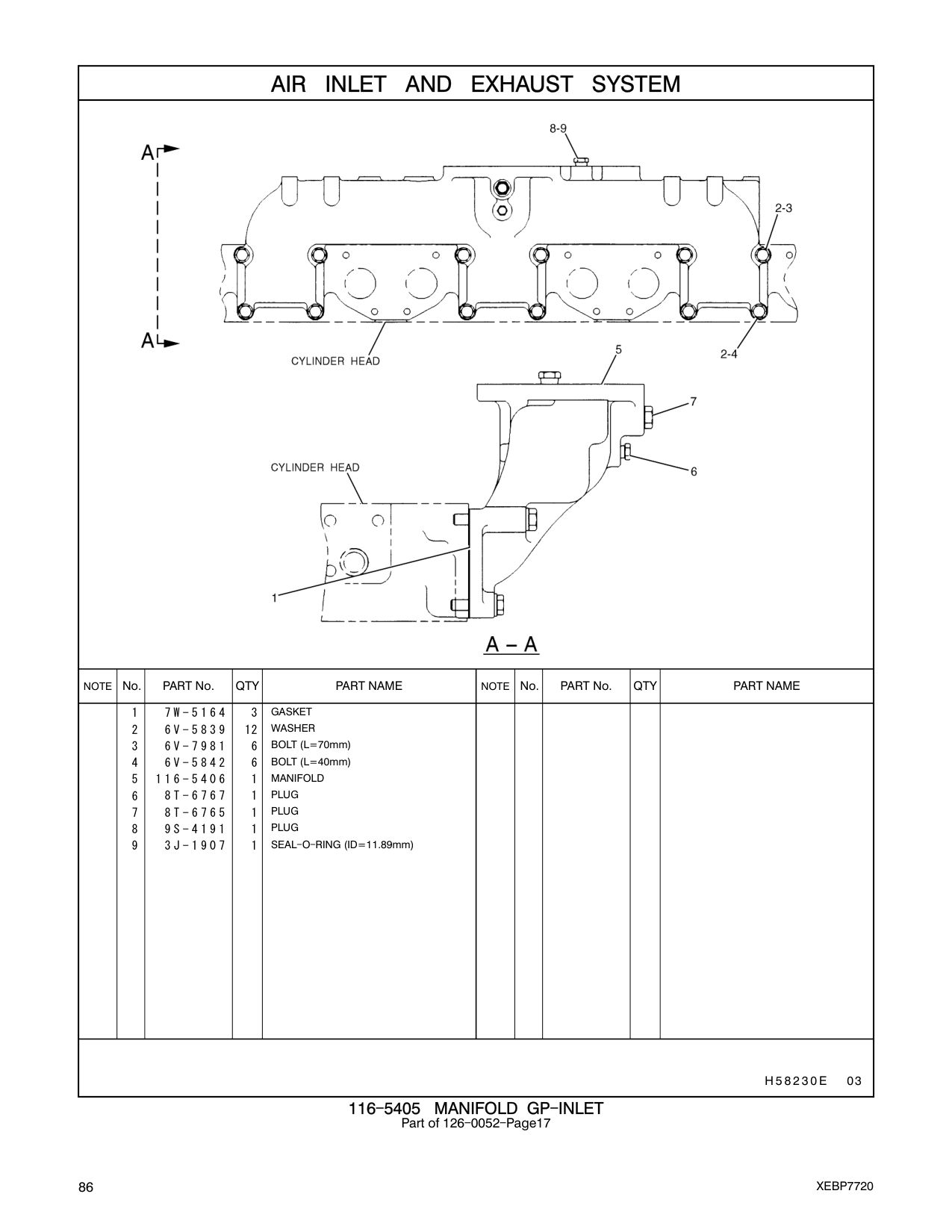 8T-6765 PLUG CAT parts manual diagram