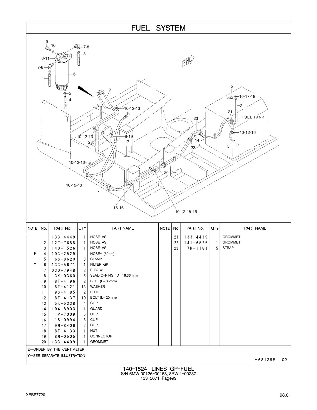 140-1526 HOSE AS 23 7K-1181 5 STRAP CAT parts manual diagram