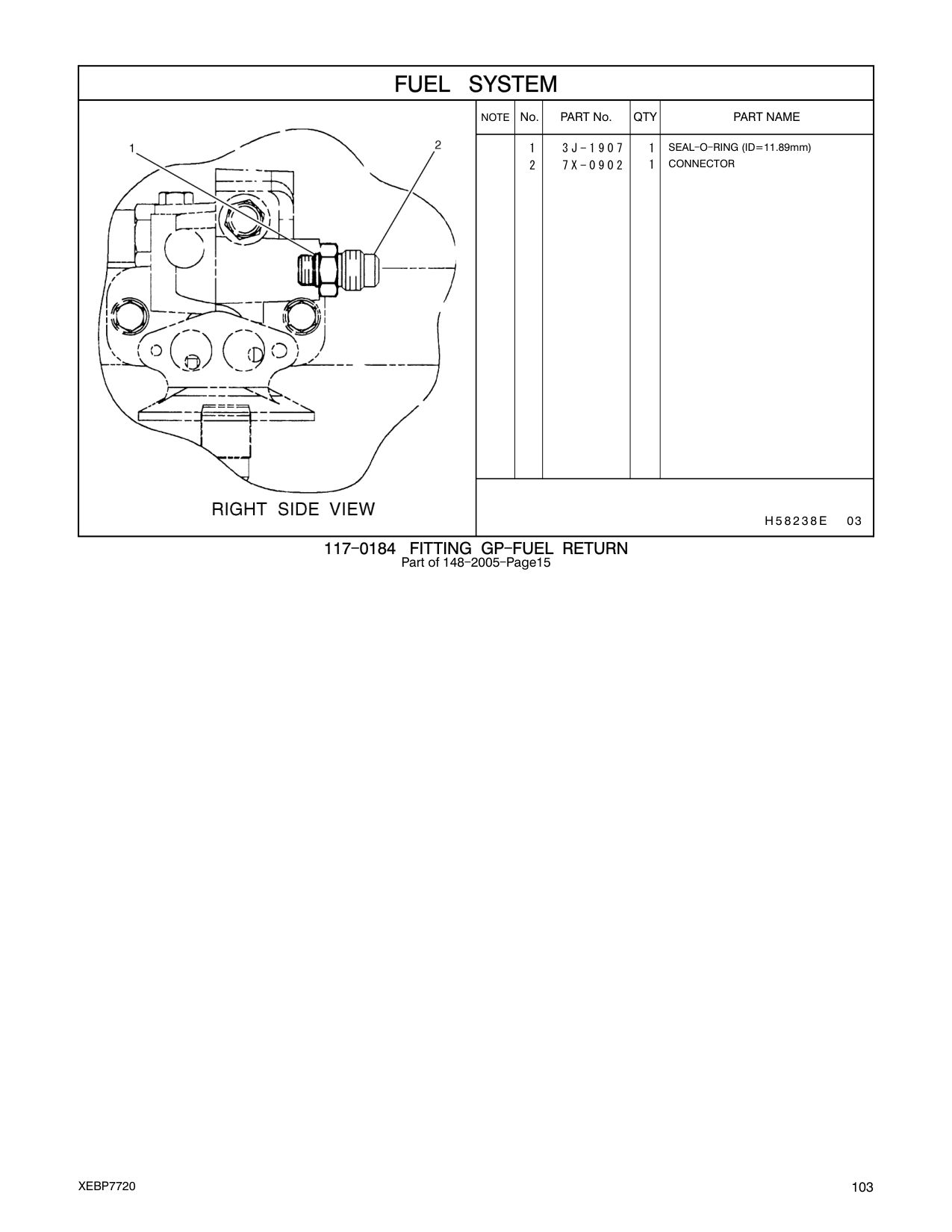 7X-0902 CONNECTOR CAT parts manual diagram