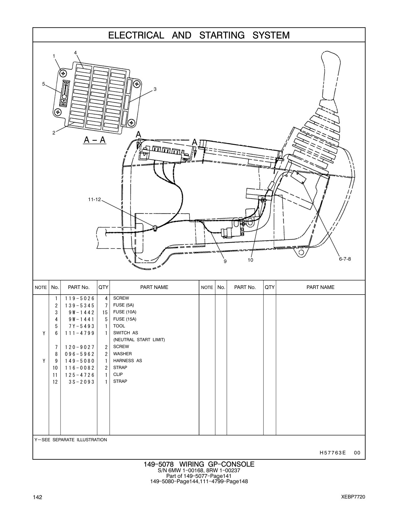 7Y-5493 TOOL CAT parts manual diagram