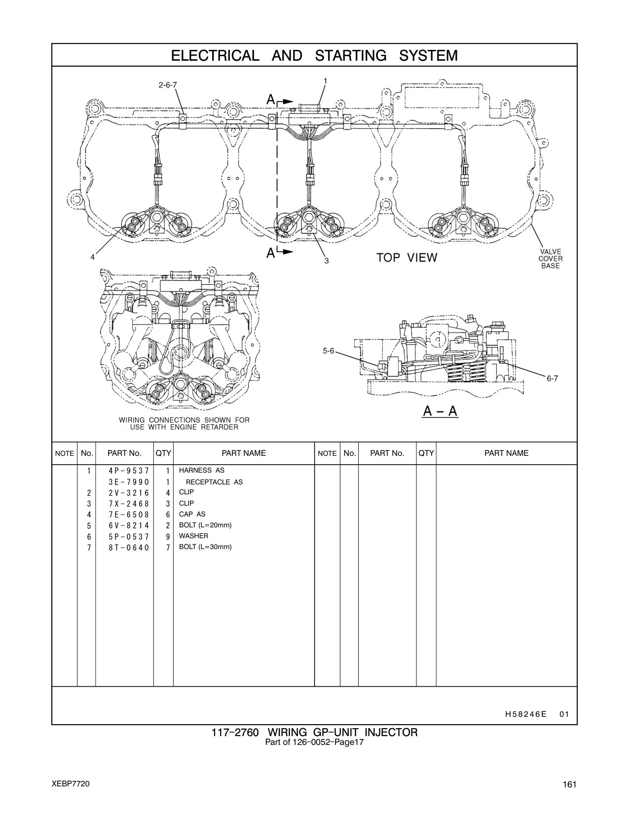 4P-9537 HARNESS AS CAT parts manual diagram