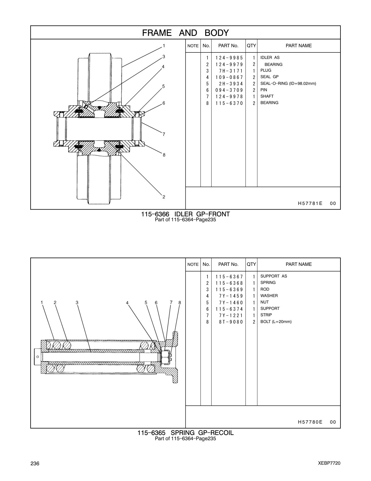 7Y-1221 STRIP CAT parts manual diagram
