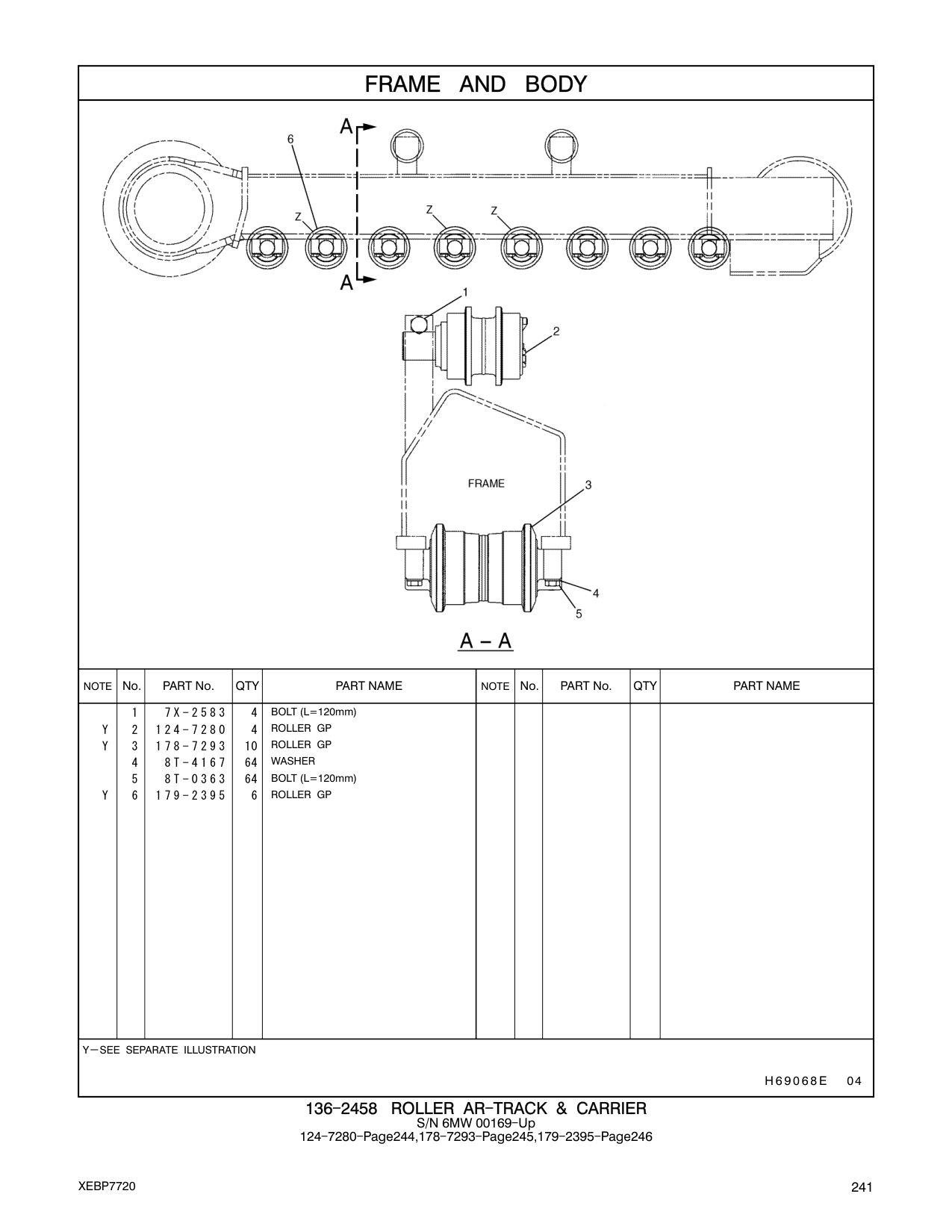 179-2395 ROLLER GP CAT parts manual diagram