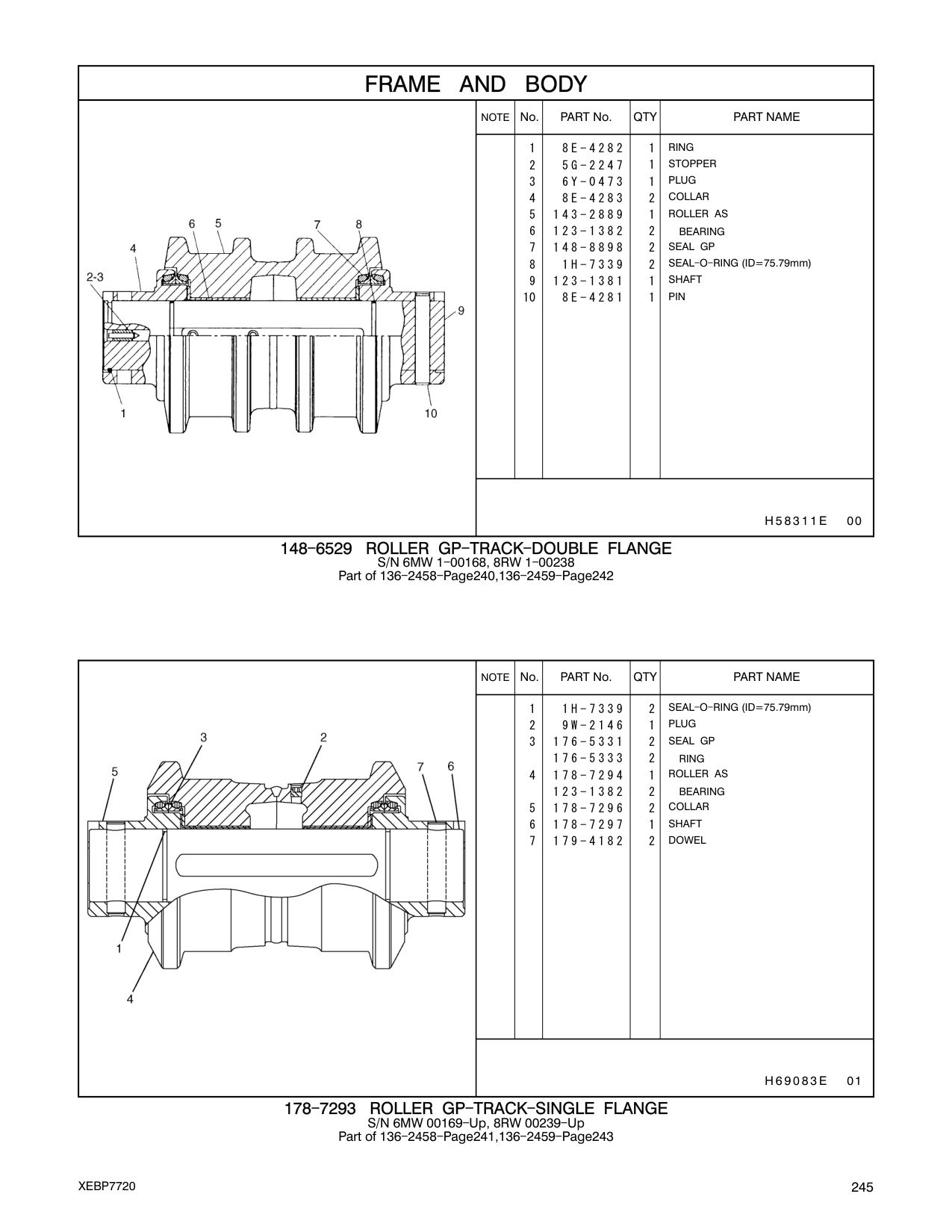 178-7294 ROLLER AS CAT parts manual diagram