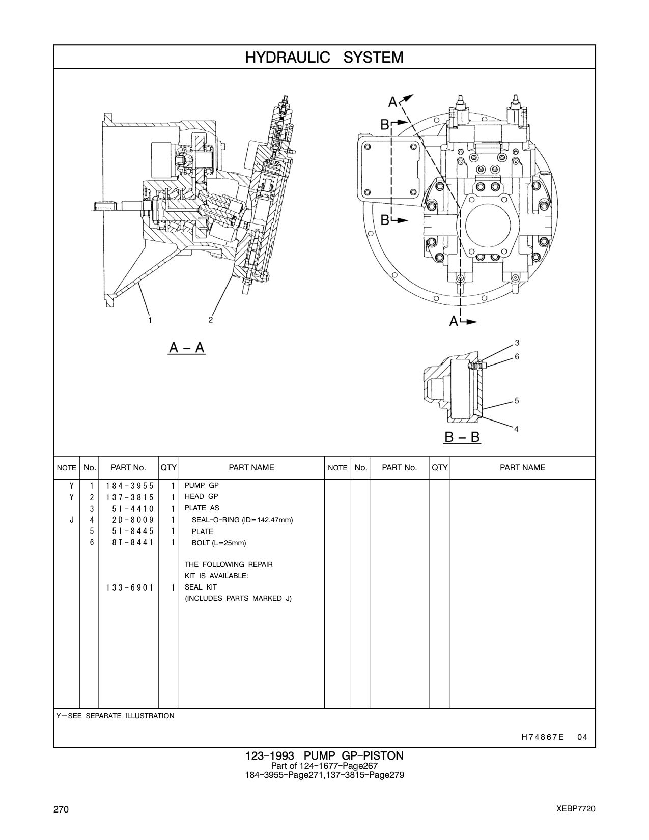 137-3815 HEAD GP CAT parts manual diagram