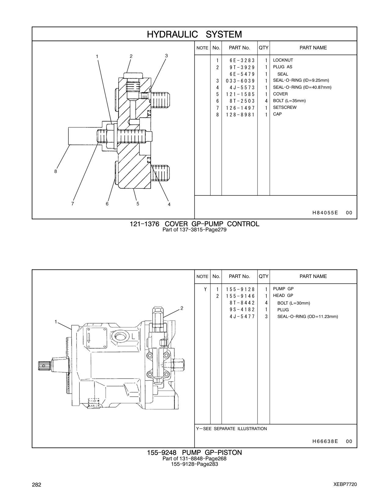 155-9128 PUMP GP CAT parts manual diagram