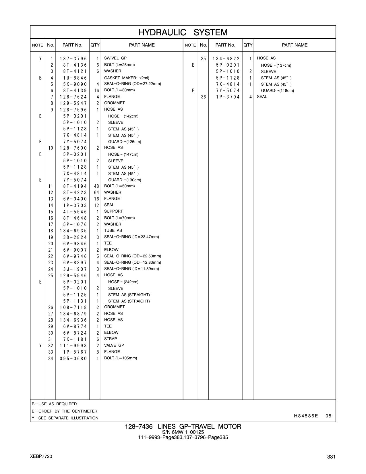 134-6936 HOSE AS CAT parts manual diagram