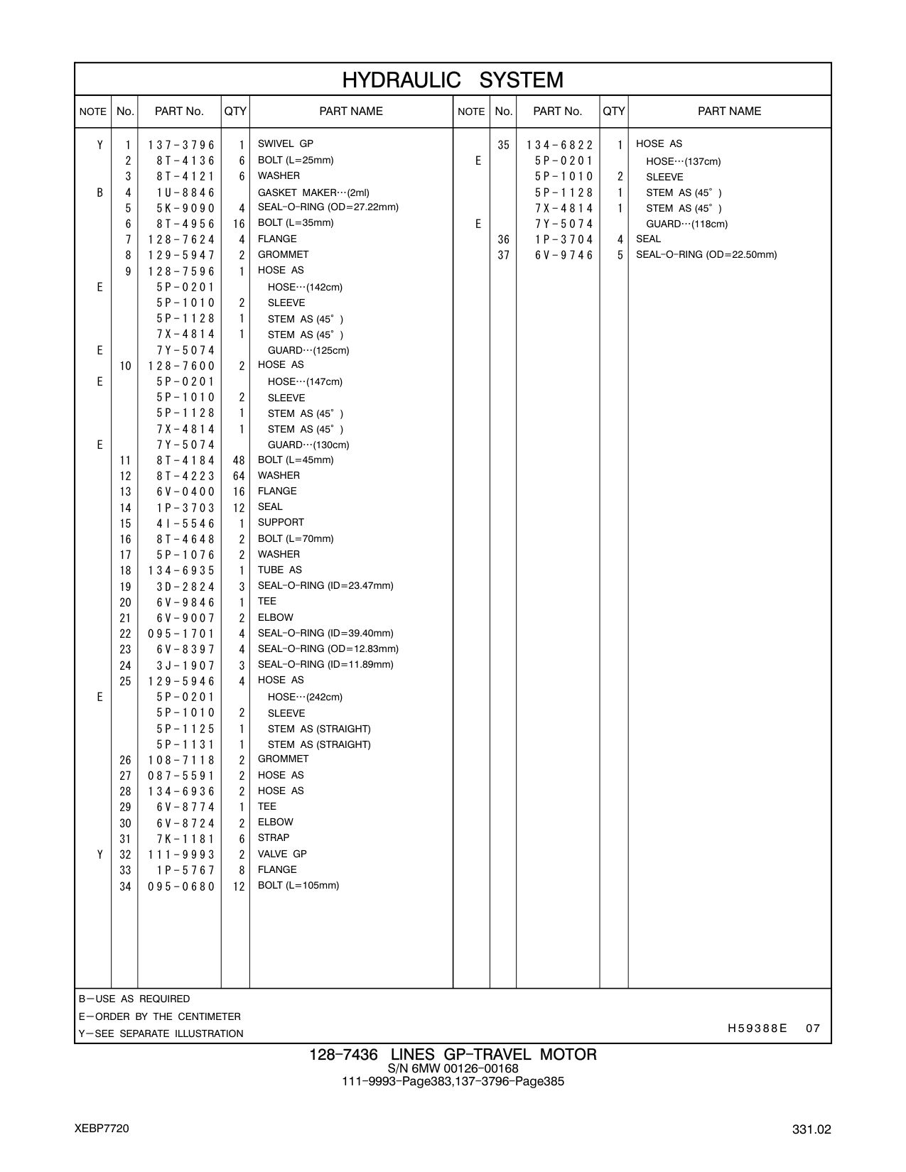 095-1701 SEAL-O-RING (ID=39.40mm) CAT parts manual diagram