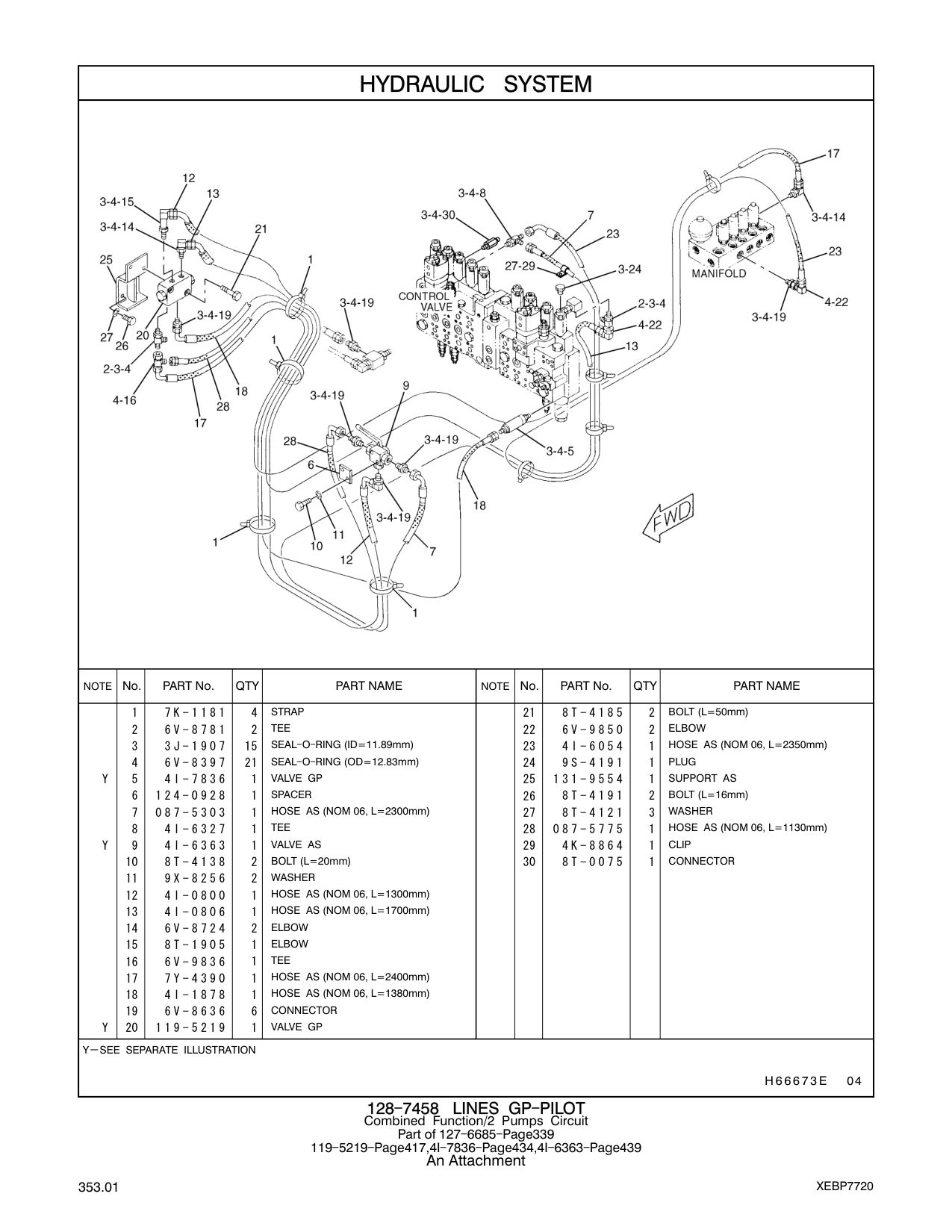 4I-6363 VALVE AS 29 4K-8864 1 CLIP CAT parts manual diagram