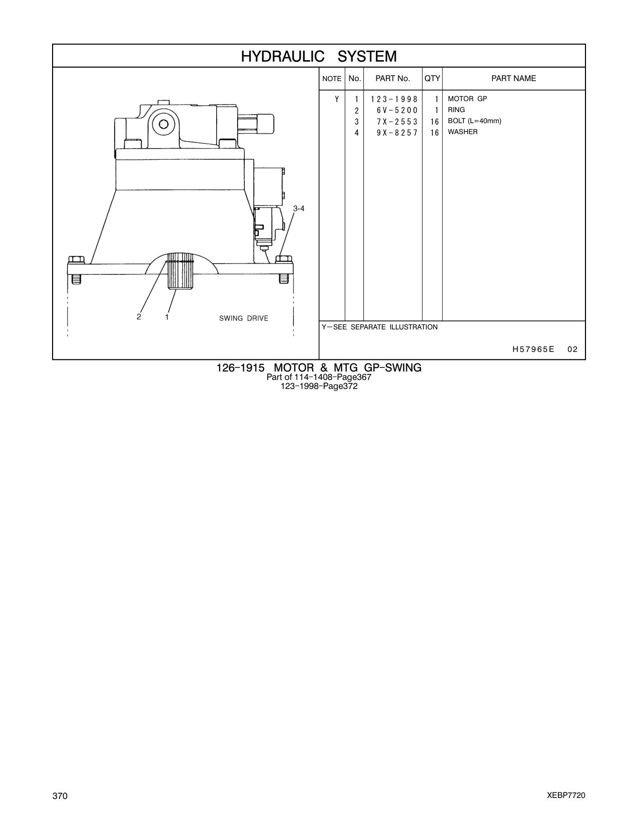123-1998 MOTOR GP CAT parts manual diagram