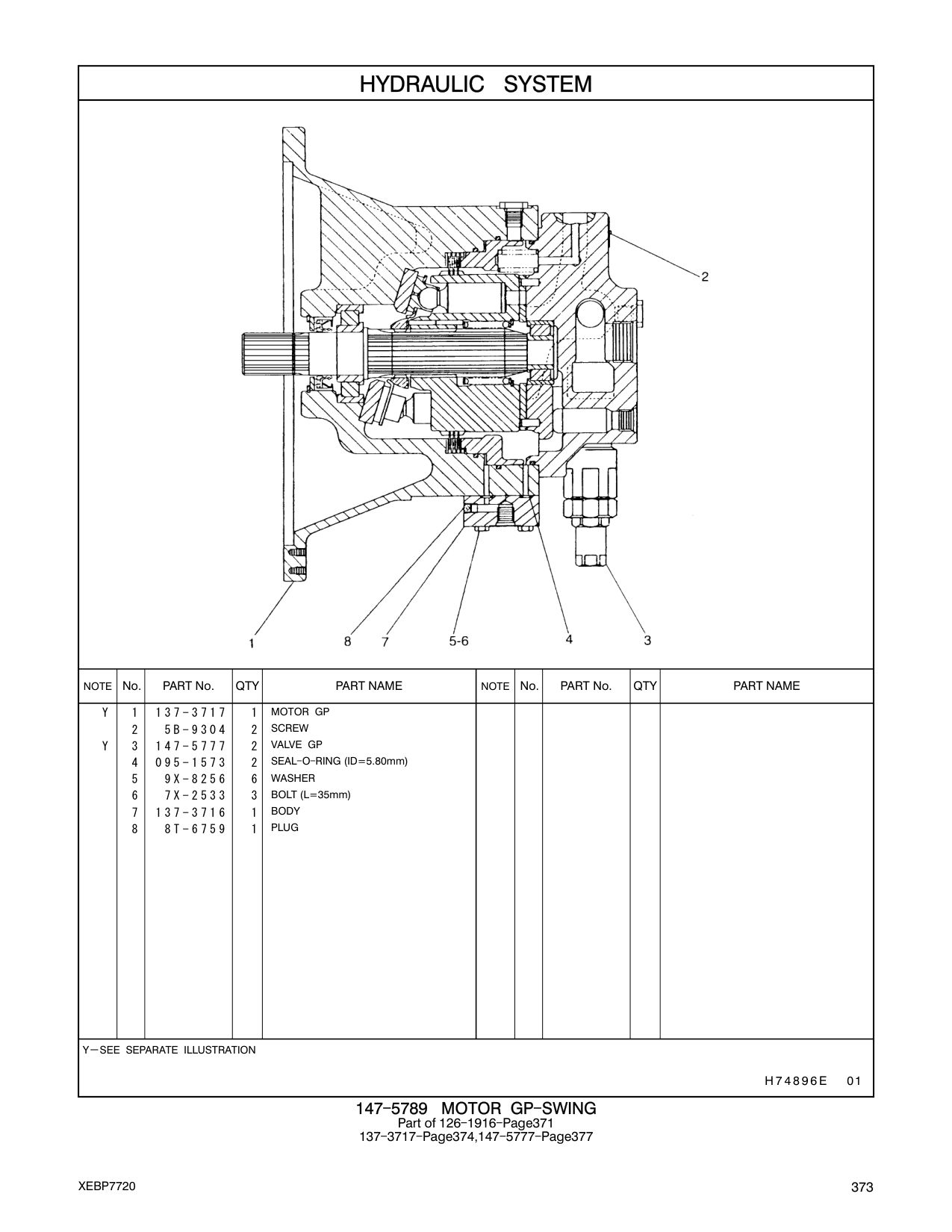 137-3716 BODY CAT parts manual diagram