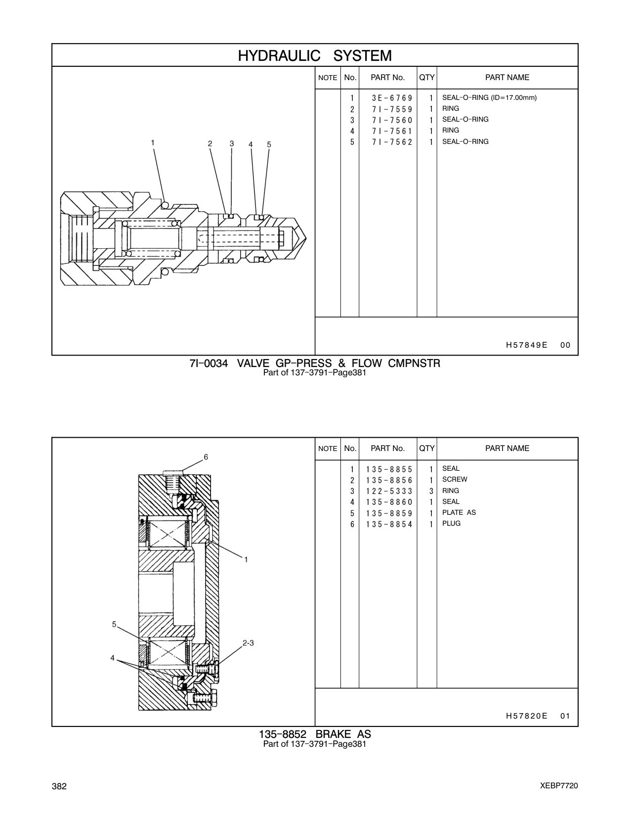 7I-7561 RING CAT parts manual diagram