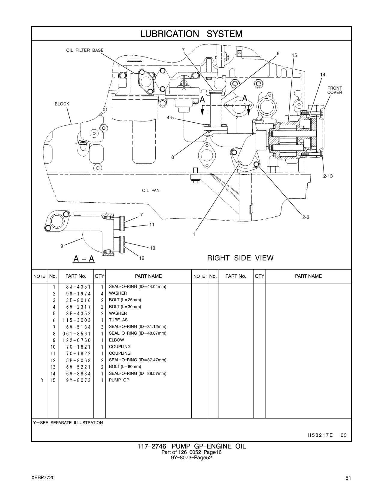9Y-8073 PUMP GP CAT parts manual diagram