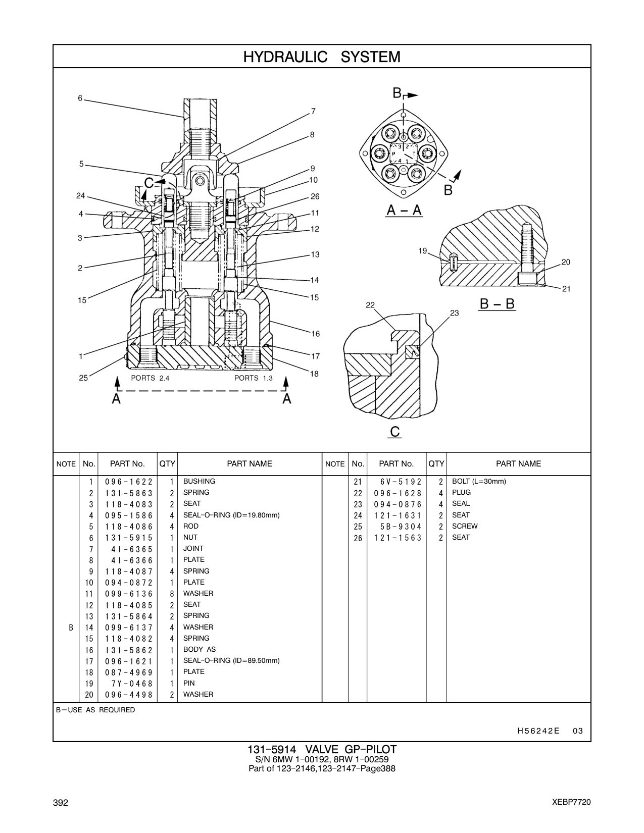 131-5862 BODY AS CAT parts manual diagram