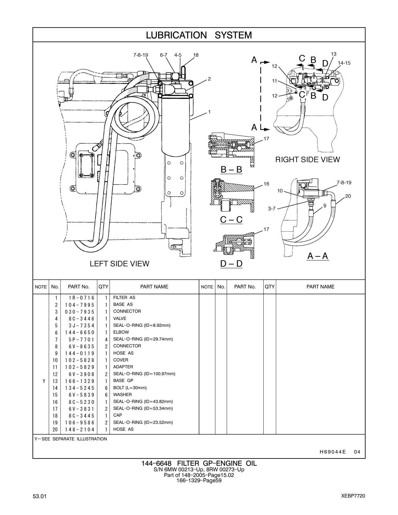 166-1329 BASE GP CAT parts manual diagram