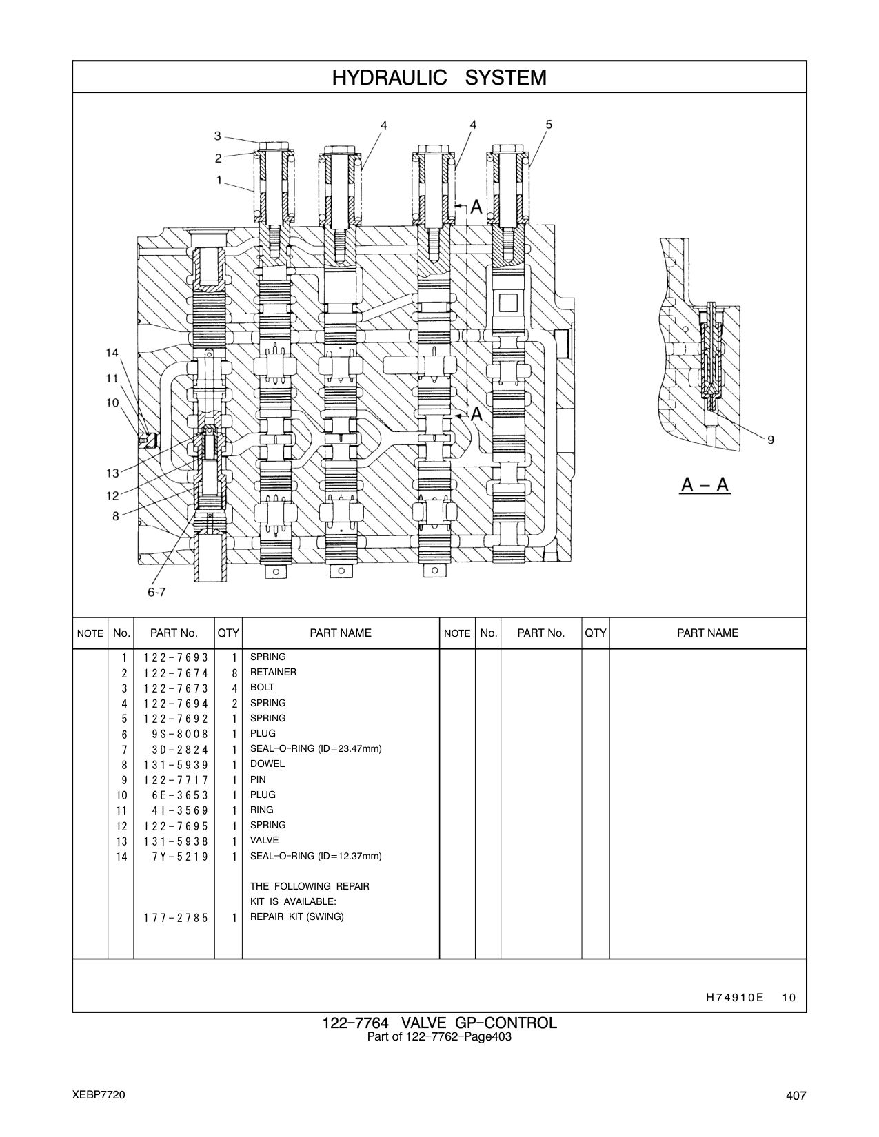 131-5939 DOWEL CAT parts manual diagram