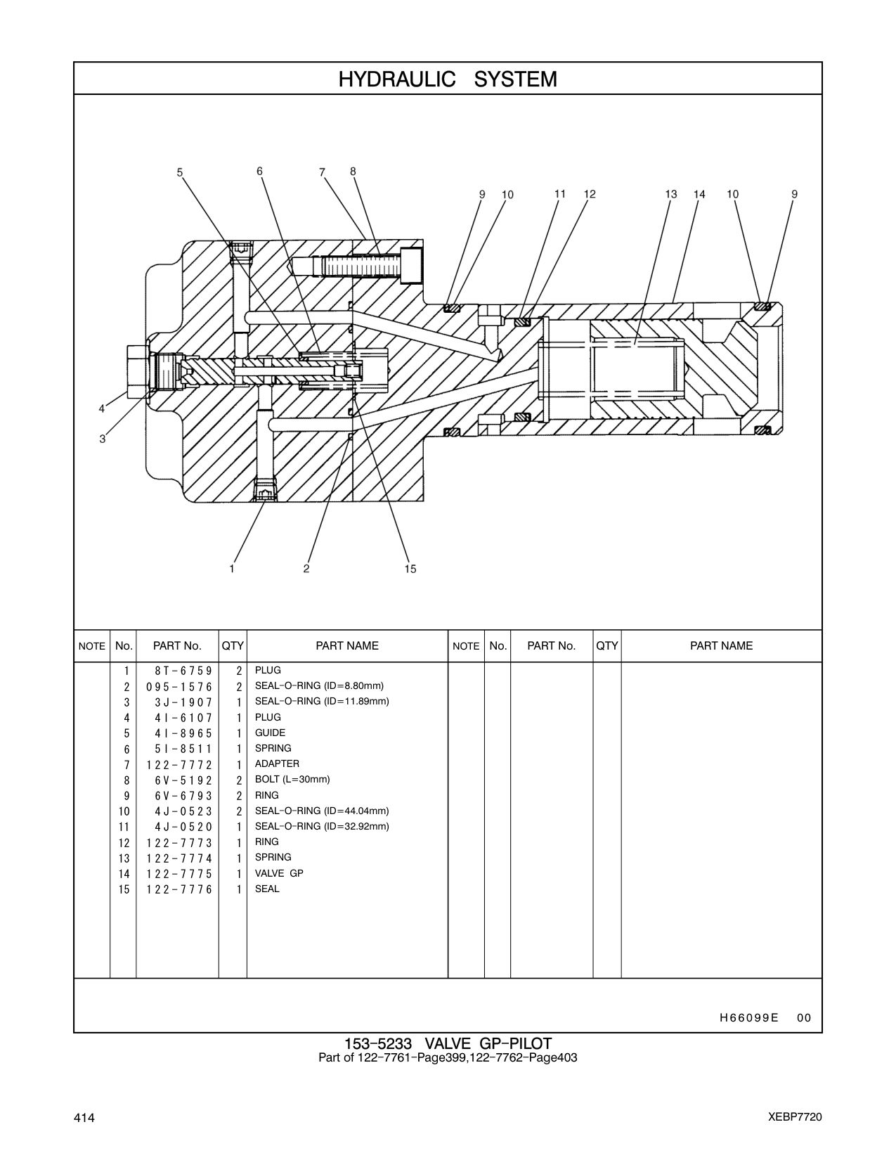 4I-6107 PLUG CAT parts manual diagram