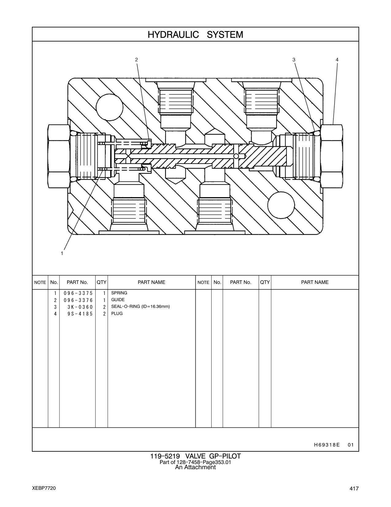 096-3375 SPRING CAT parts manual diagram