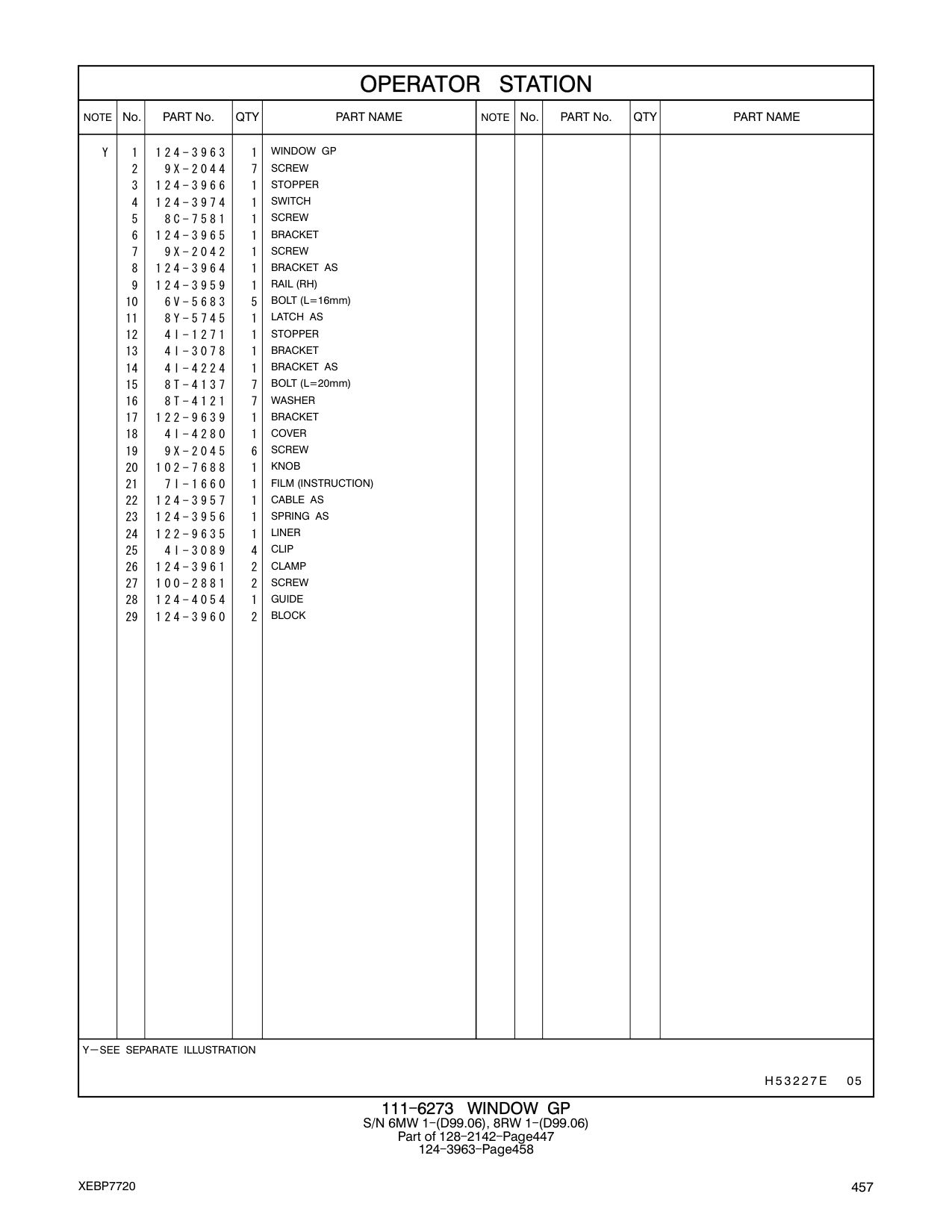 124-3961 CLAMP CAT parts manual diagram
