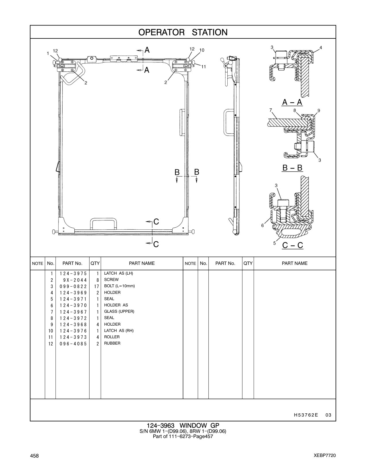 124-3973 ROLLER CAT parts manual diagram